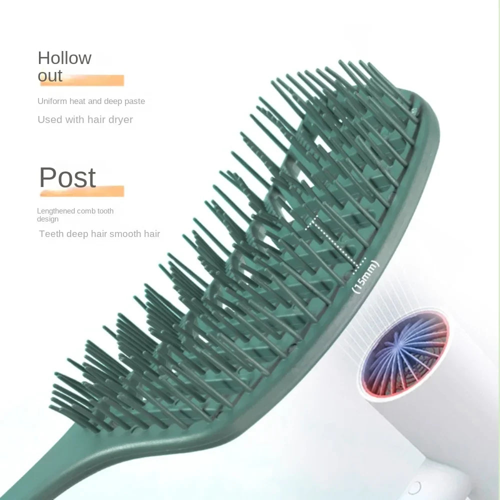 Povei V Shape Detangling Hair Brush for Curly Hair - Barber Comb Hair Styling Tool