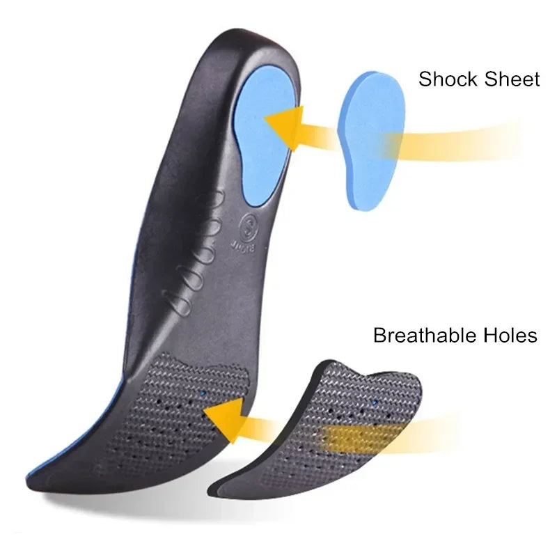 Orthotic Gel High Arch Support Insoles with 3D Arch Support - Povei Brand