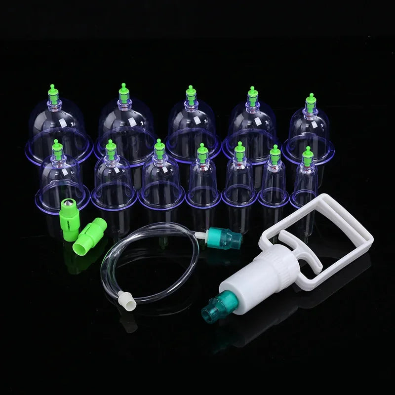 Povei Vacuum Cupping Set for Meridian Therapy and Anti-Cellulite Massage