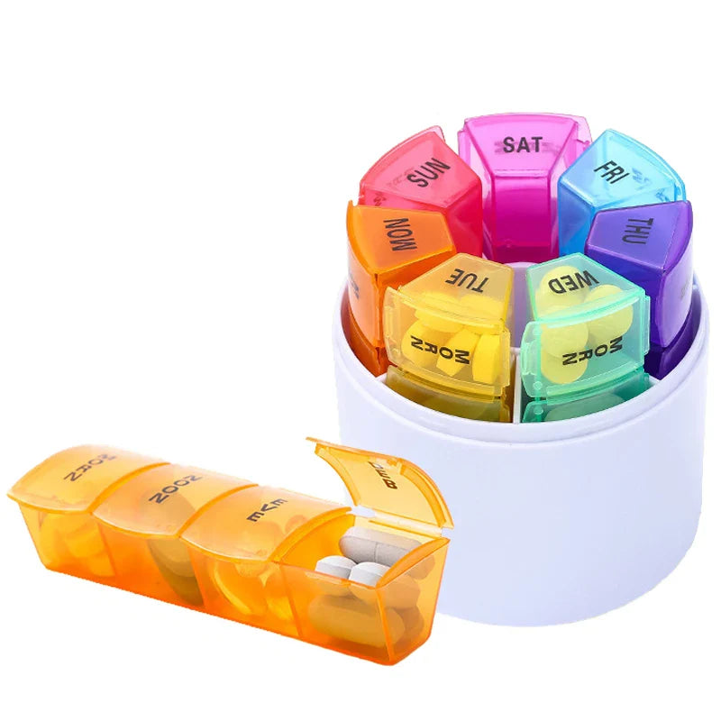 Povei 7-Day Portable Pill Box Organiser for Travel & Outdoors