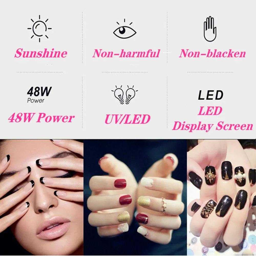 Povei UV Nail Gel Dryer: Professional LED UV Lamp for Manicure & Pedicure