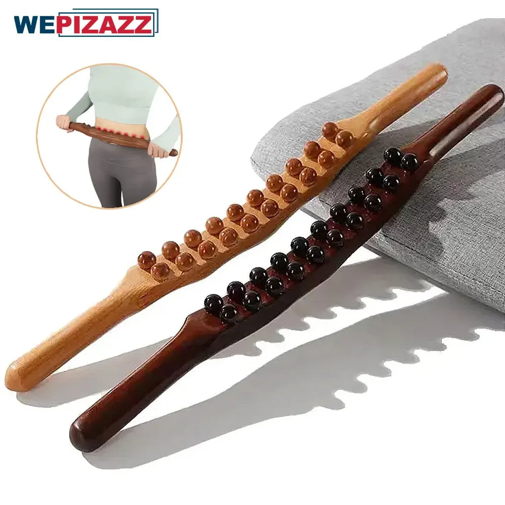 Povei Wood Therapy Massage Stick for Pain Relief and Lymphatic Drainage