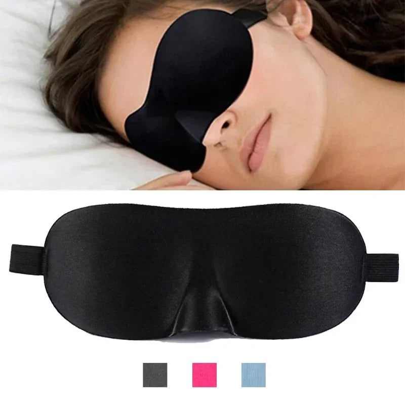 Povei Soft Eye Mask: Portable Travel Sleep Rest Aid and Eye Massage Blindfold