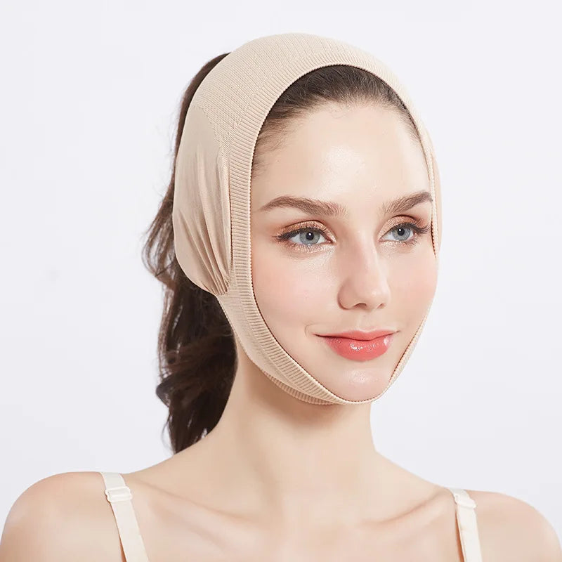 Povei Double Chin Face Bandage Face-lift Mask for Wrinkle Removal and Facial Slimming