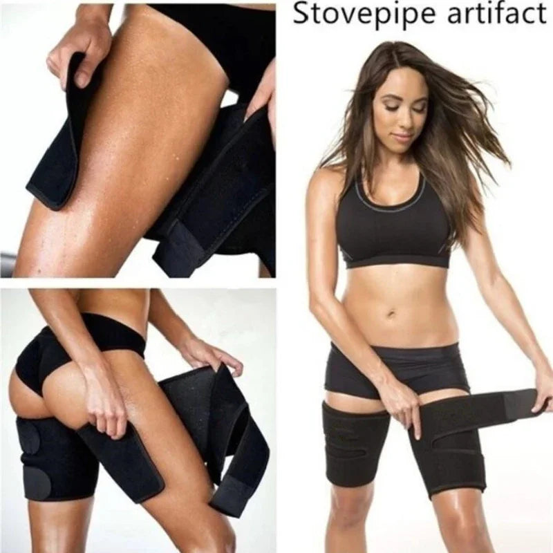 Povei Thigh Trimmer Belt Support for Weight Loss Body Shaper Slimming Shorts