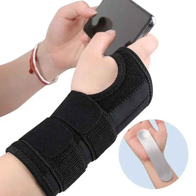 Povei Wrist Brace for Carpal Tunnel Relief - Adjustable Splint with Stays & Night Support