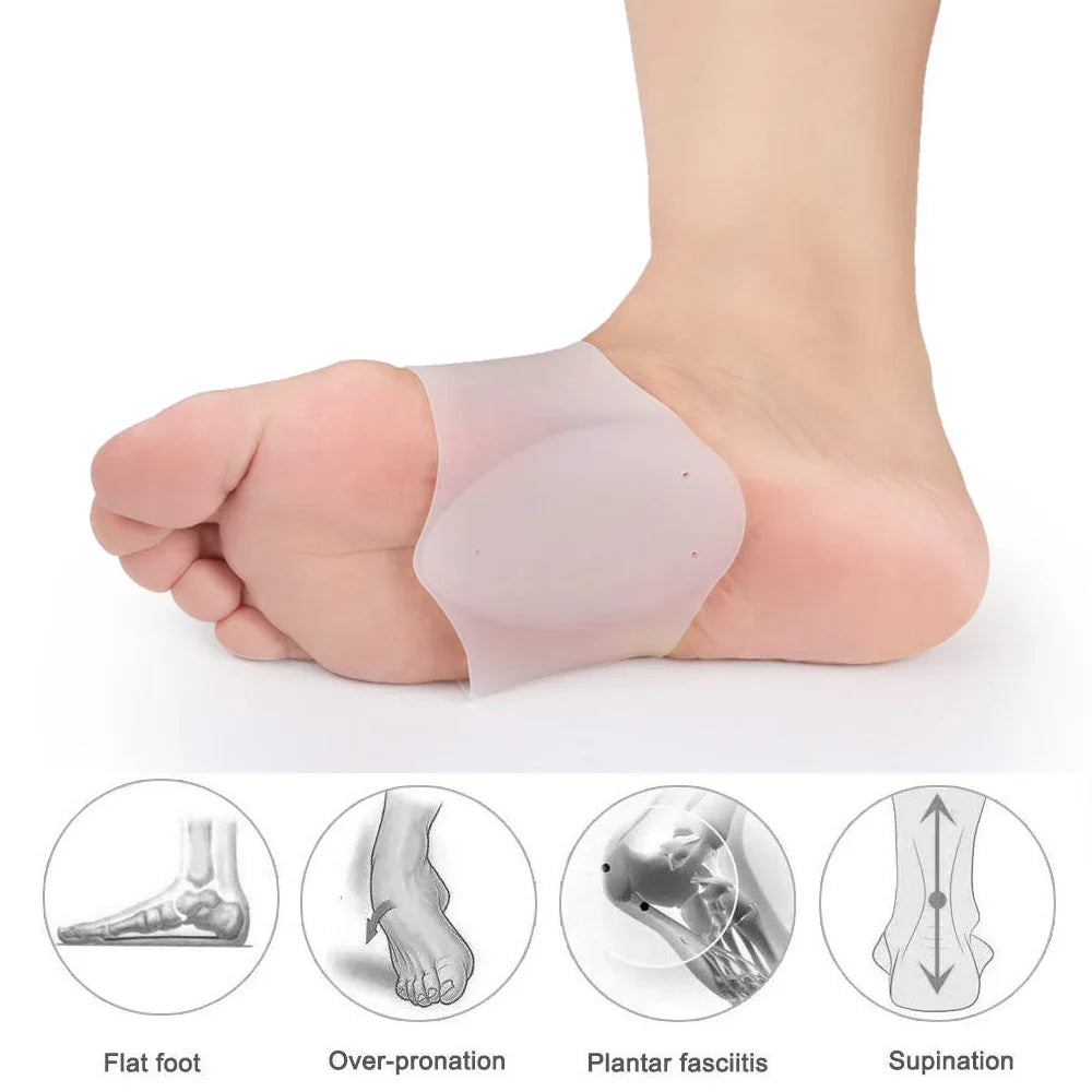 Povei Arch Support Brace: Plantar Fasciitis Heel Pain Aid & Shock Absorbent Soles