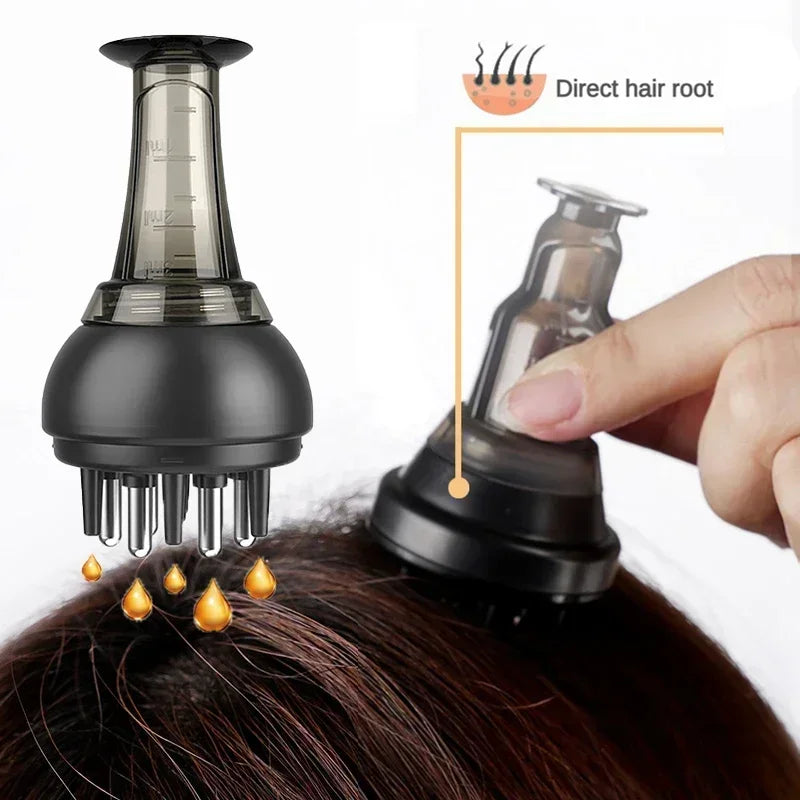 Povei Scalp Massager Comb for Hair Growth Serum Oil Nourish - Portable Hair Roots Massage