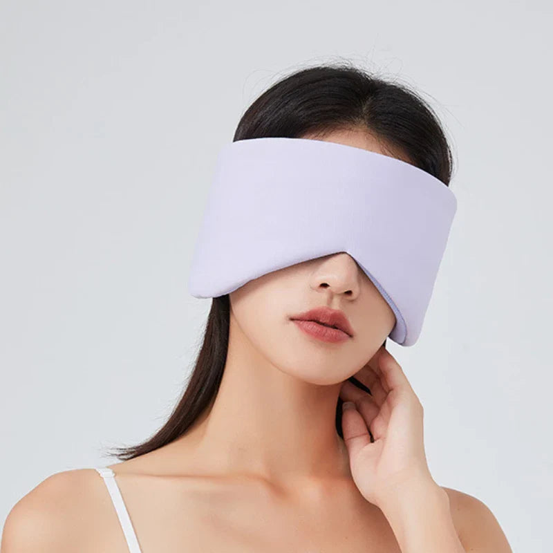 Povei Ice Silk Eye Mask: Zero Pressure Sensation, Relieve Eye Fatigue, Warm/Cool, Double-sided Eyeshade