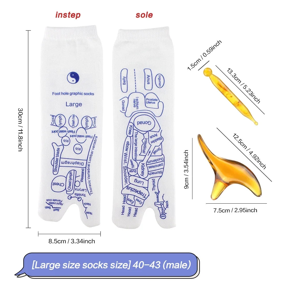 Povei Acupressure Foot Massager Reflexology Socks - Foot Care Tools By Povei