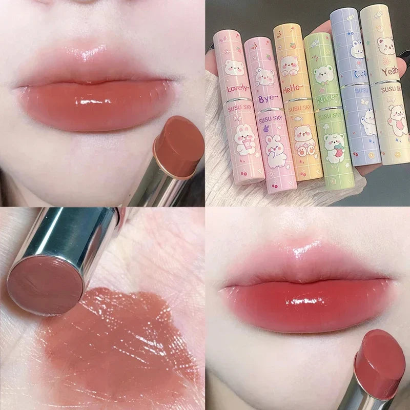 Povei Cherry Red Lip Balm Moisturizing Lipstick