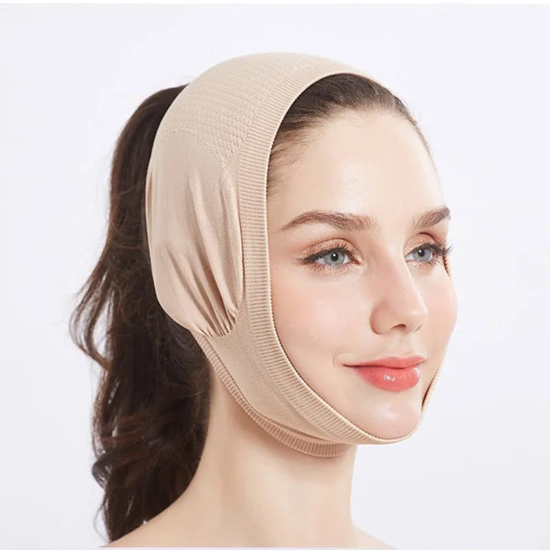 Povei Double Chin Face Bandage Face-lift Mask for Wrinkle Removal and Facial Slimming