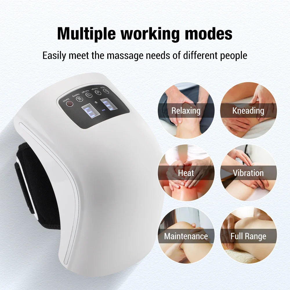 Povei Airbag Vibration Knee Massager with Hot Compress