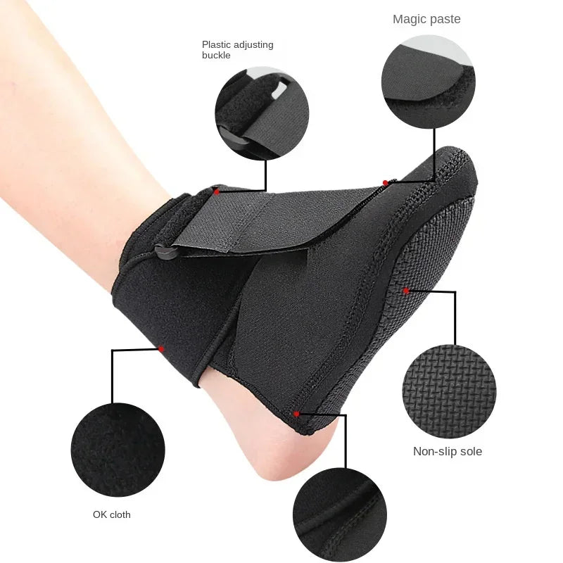 Povei Plantar Fasciitis Night Foot Splint Orthotic Brace for Rehabilitation