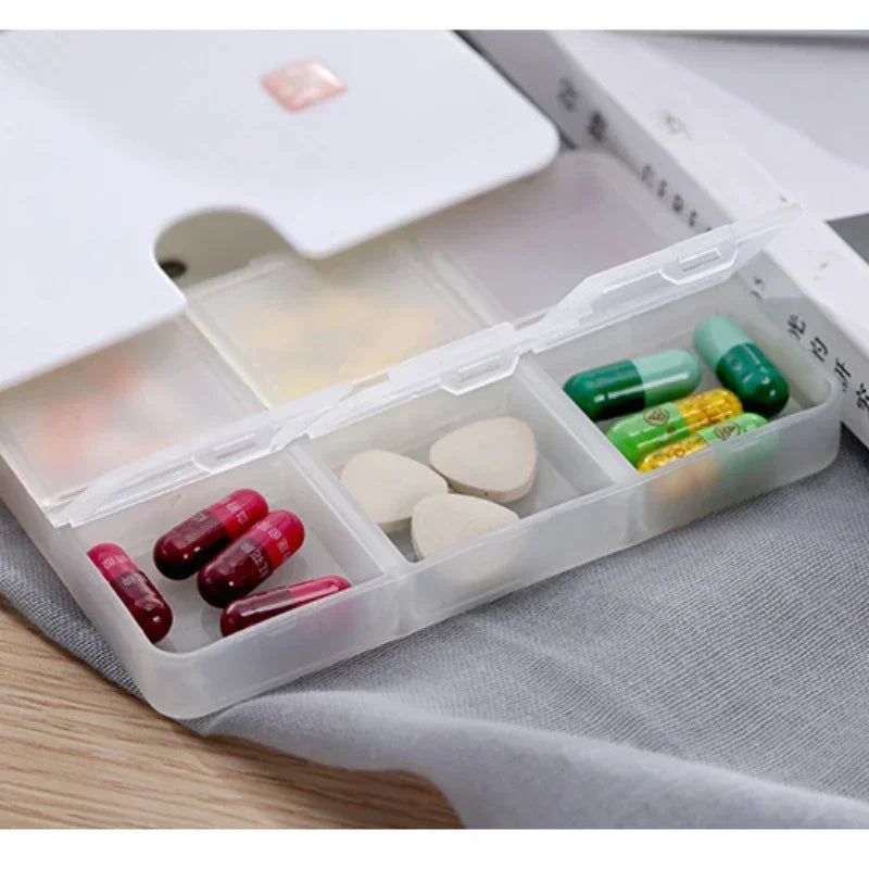 Povei Compact Medicine Case: Small & Portable Pill Box for Storage & Organization