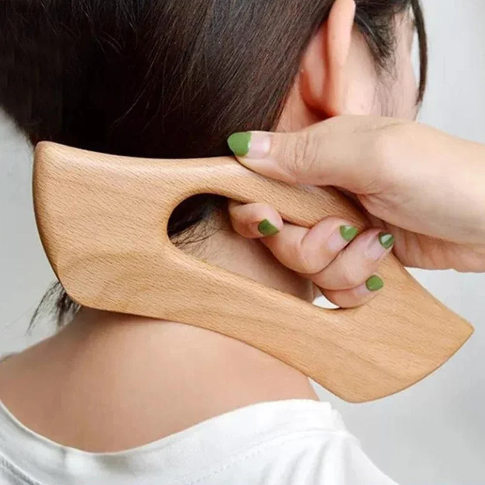 Povei Wooden Guasha Massage Tool for Body Pressure Therapy and Acupuncture Scraper