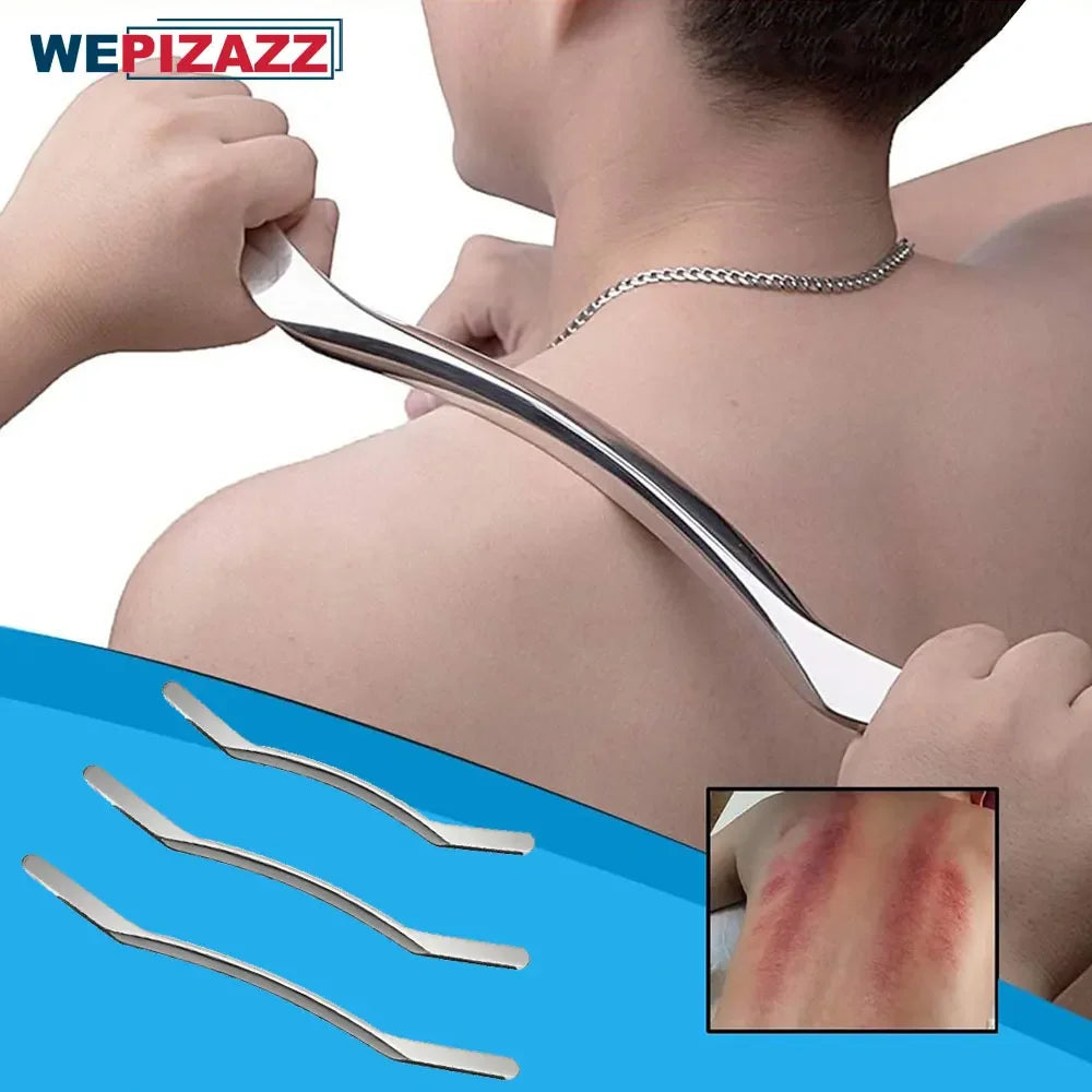 Povei Stainless Steel Gua Sha Muscle Scraper Tool