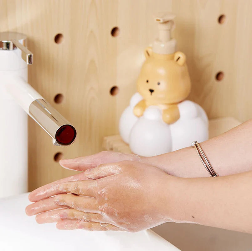 Povei Cartoon Bear Foaming Soap Dispenser Pump Bottle