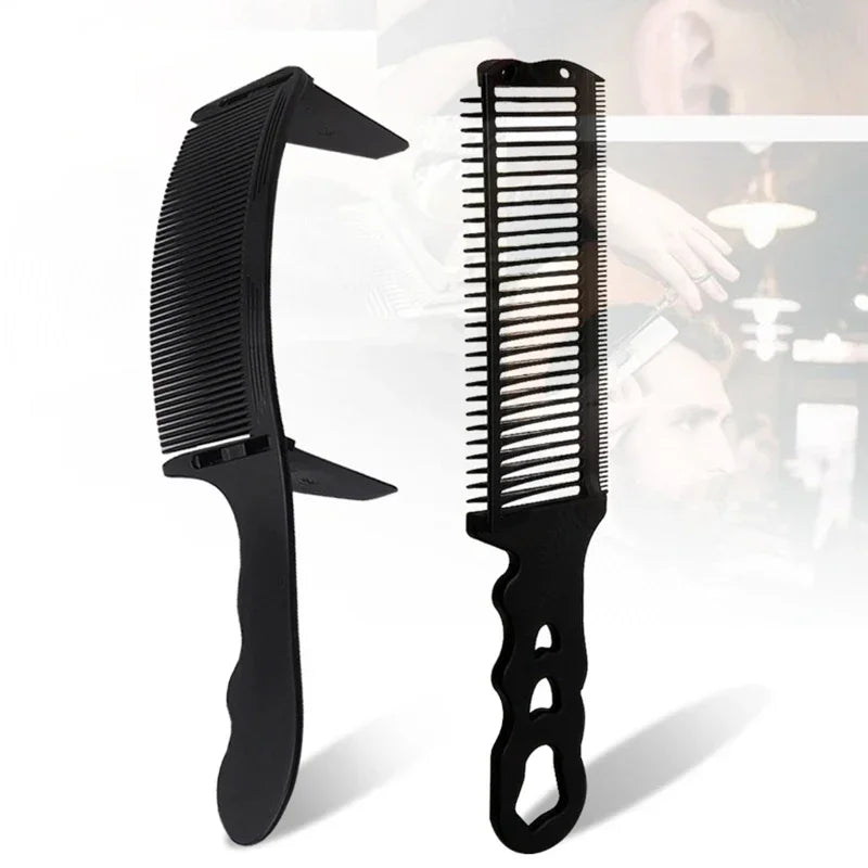 Povei Flat Top Haircut Comb Arc Design Barber Clipper Fade styling Tool