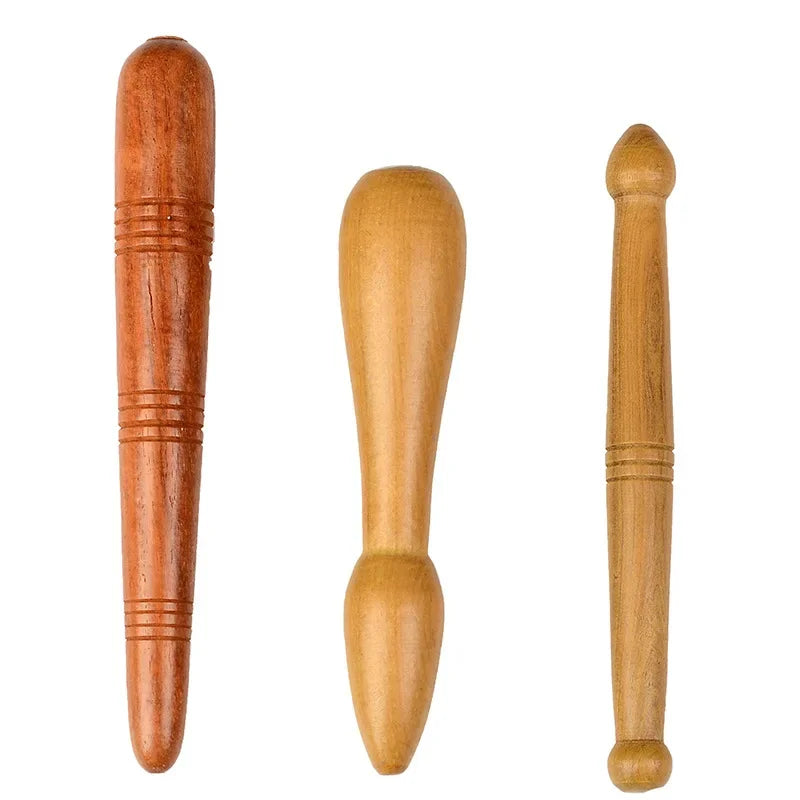 Povei Wooden Foot Spa Massager Stick Tool for Reflexology and Thai Foot Massage