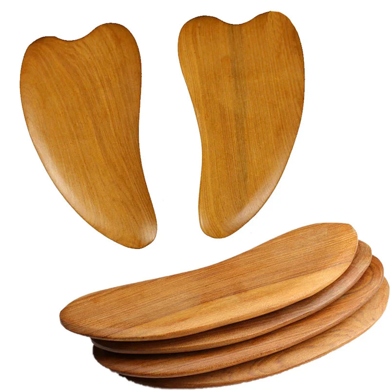 Povei Wooden Gua Sha Massager Tool for Slimming and Anti Cellulite Therapy