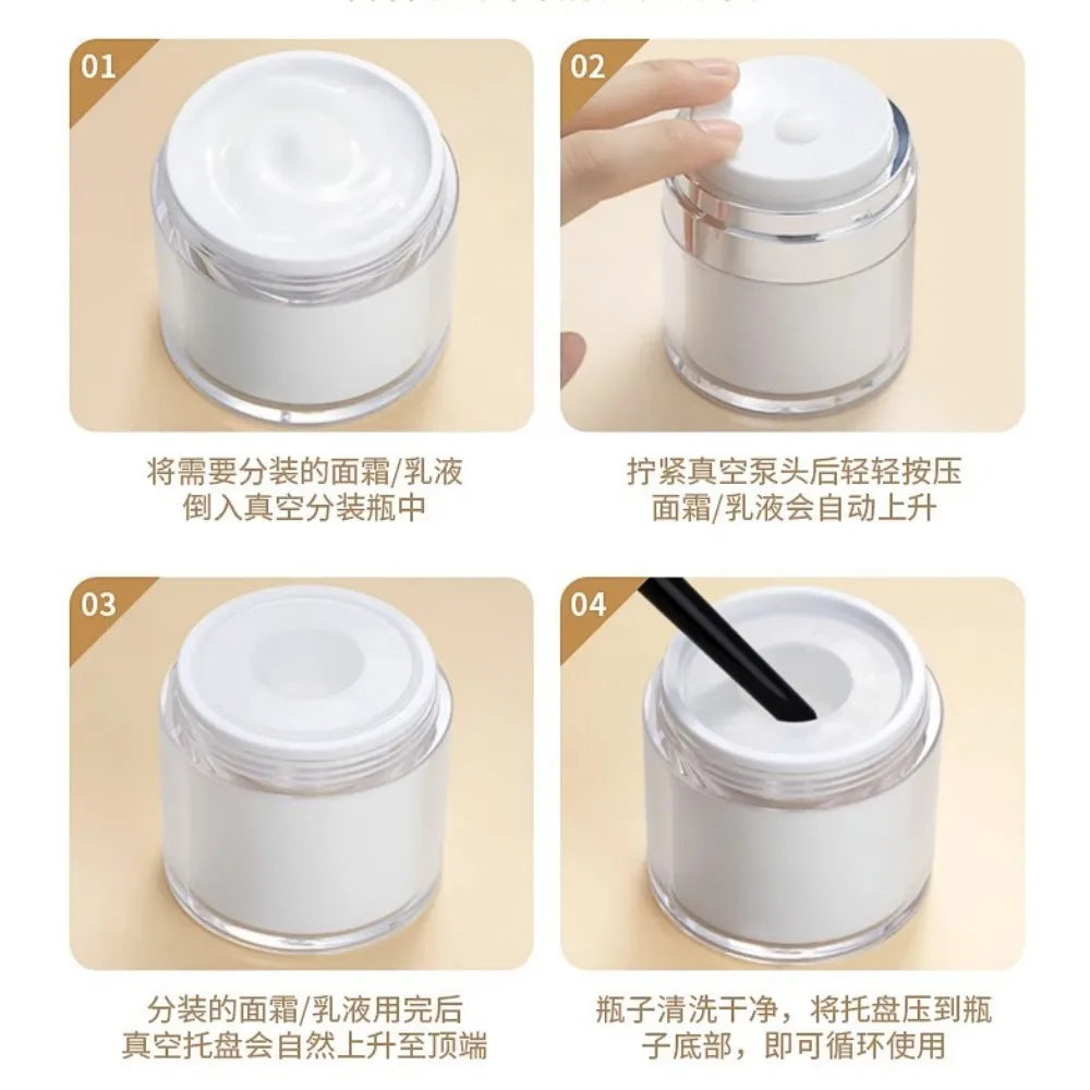 Povei Airless Pump Jar for Dispensing Cream and Moisturizer