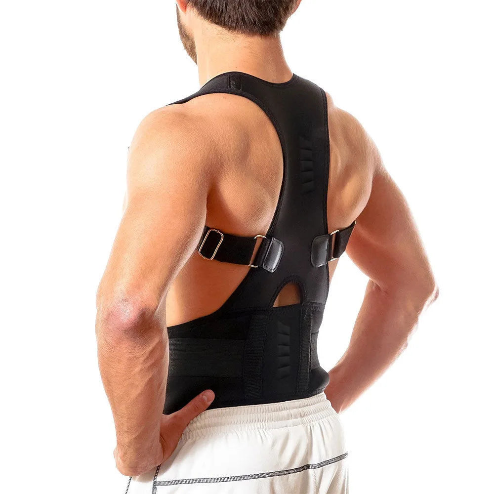 Povei Magnetic Posture Corrector Back Support Brace for Men and Women