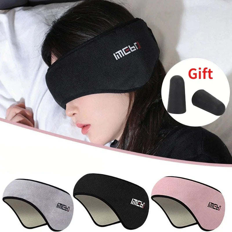 Povei Plush Earmuff Sleep Mask for Women