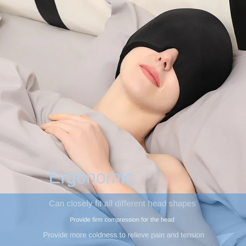 Povei Cold Therapy Headache Relief Cap for Pressure and Relaxation