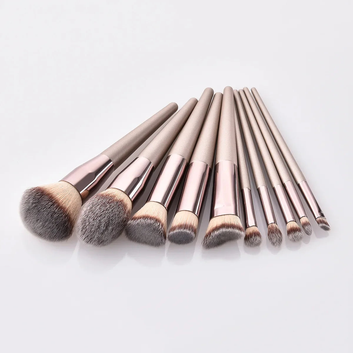 Povei Champagne Makeup Brushes Set for Flawless Beauty Applications