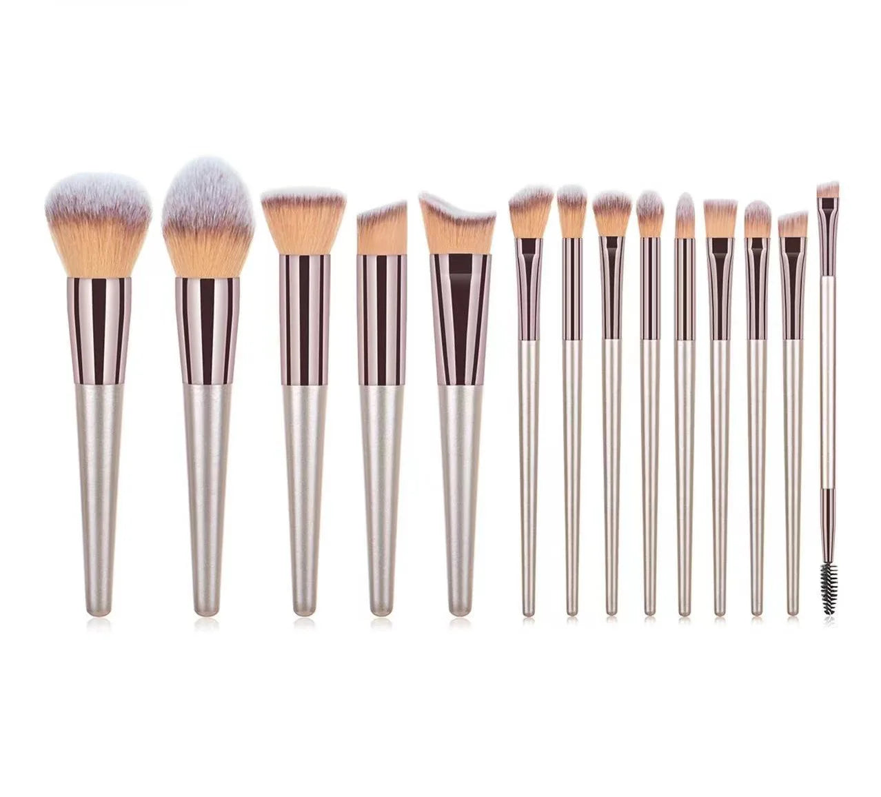 Povei 10/14Pcs Makeup Brush Set for Flawless Beauty Looks