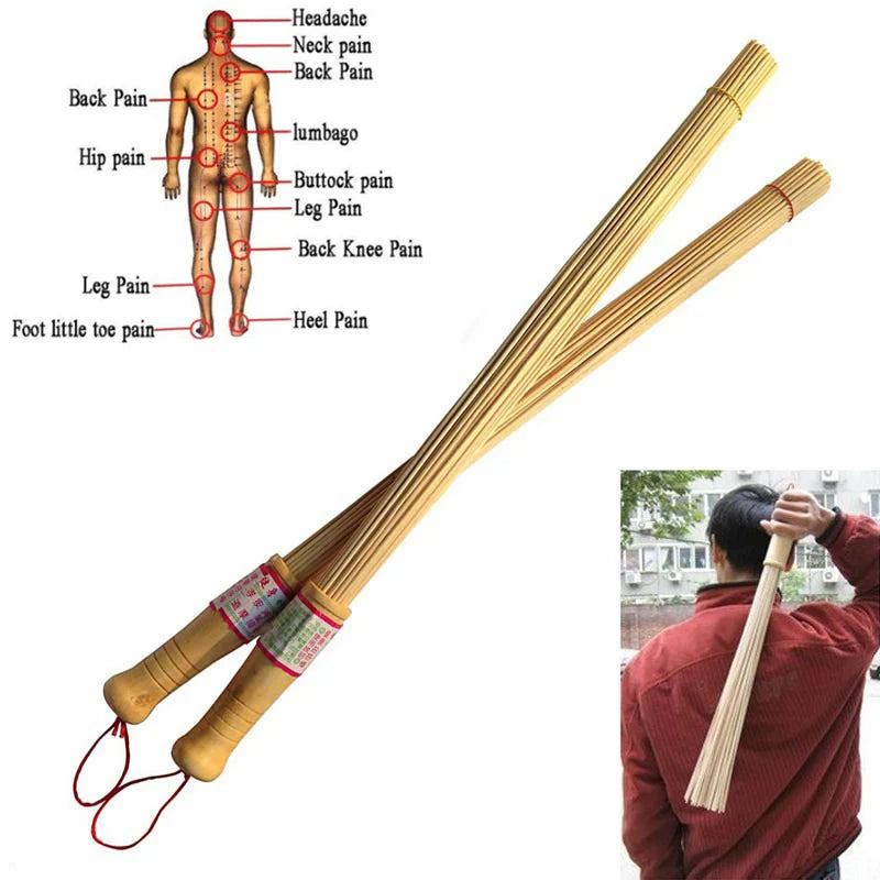 Povei Bamboo Relax Hammer Massager for Fatigue Relief and Stress Reduction