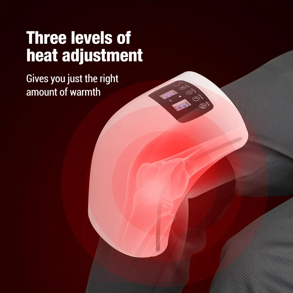 Povei Airbag Vibration Knee Massager with Hot Compress