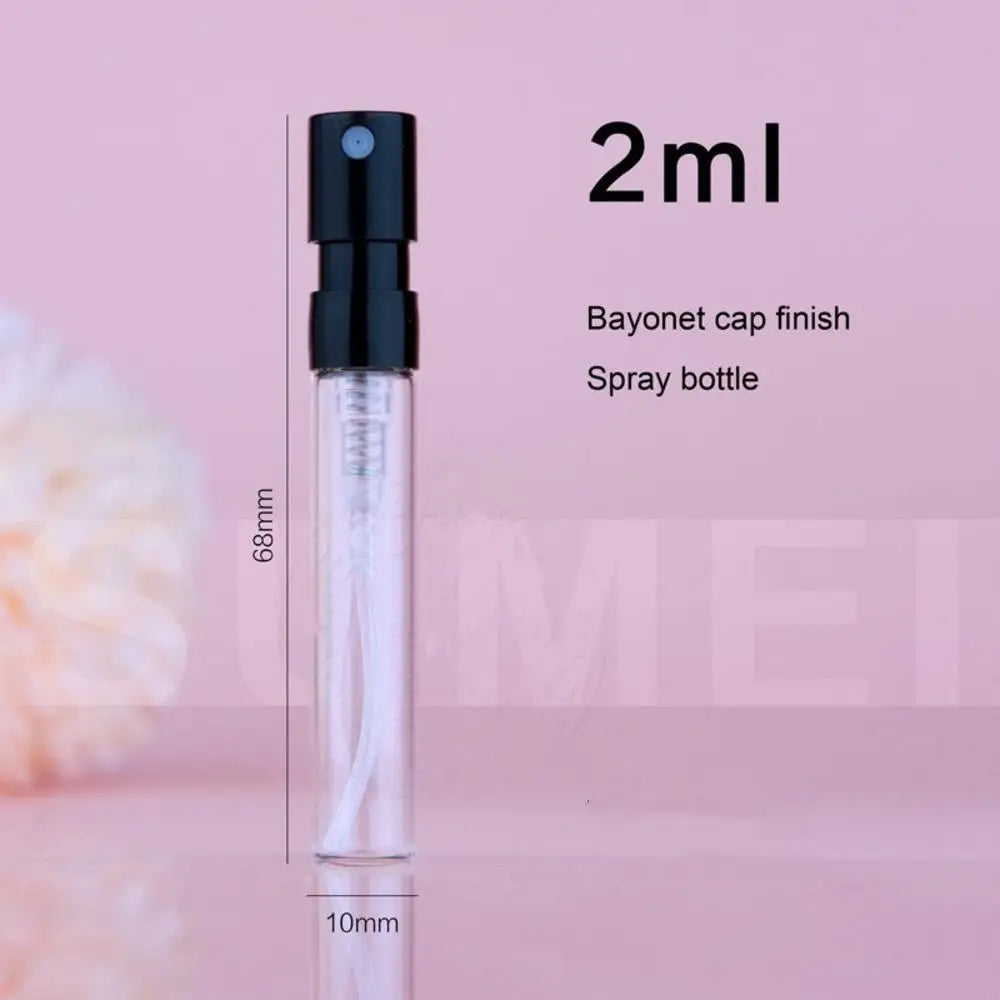 Povei 2ml Mini Glass Spray Perfume Bottle Refillable Travel Vial