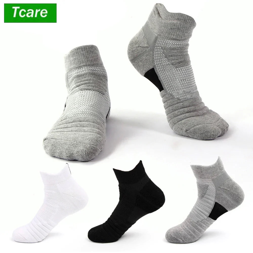 Povei Athletic Ankle Socks for Adults & Kids with Cushioning & Anti-Blister Tab