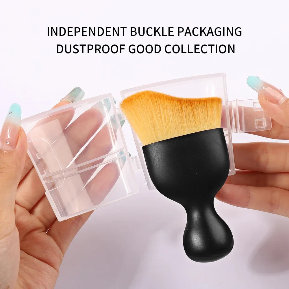 Povei Nail Art Dust Brush - Manicure Makeup Cleaning Tool