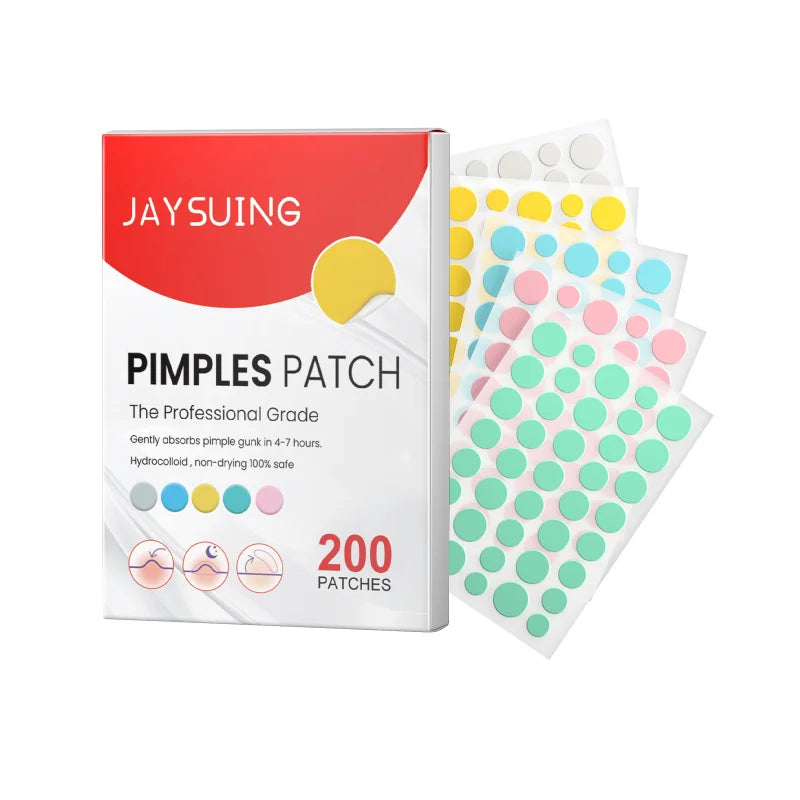 Povei Acne Zit Patches - Colorful Hydrocolloid Stickers for Clear Skin