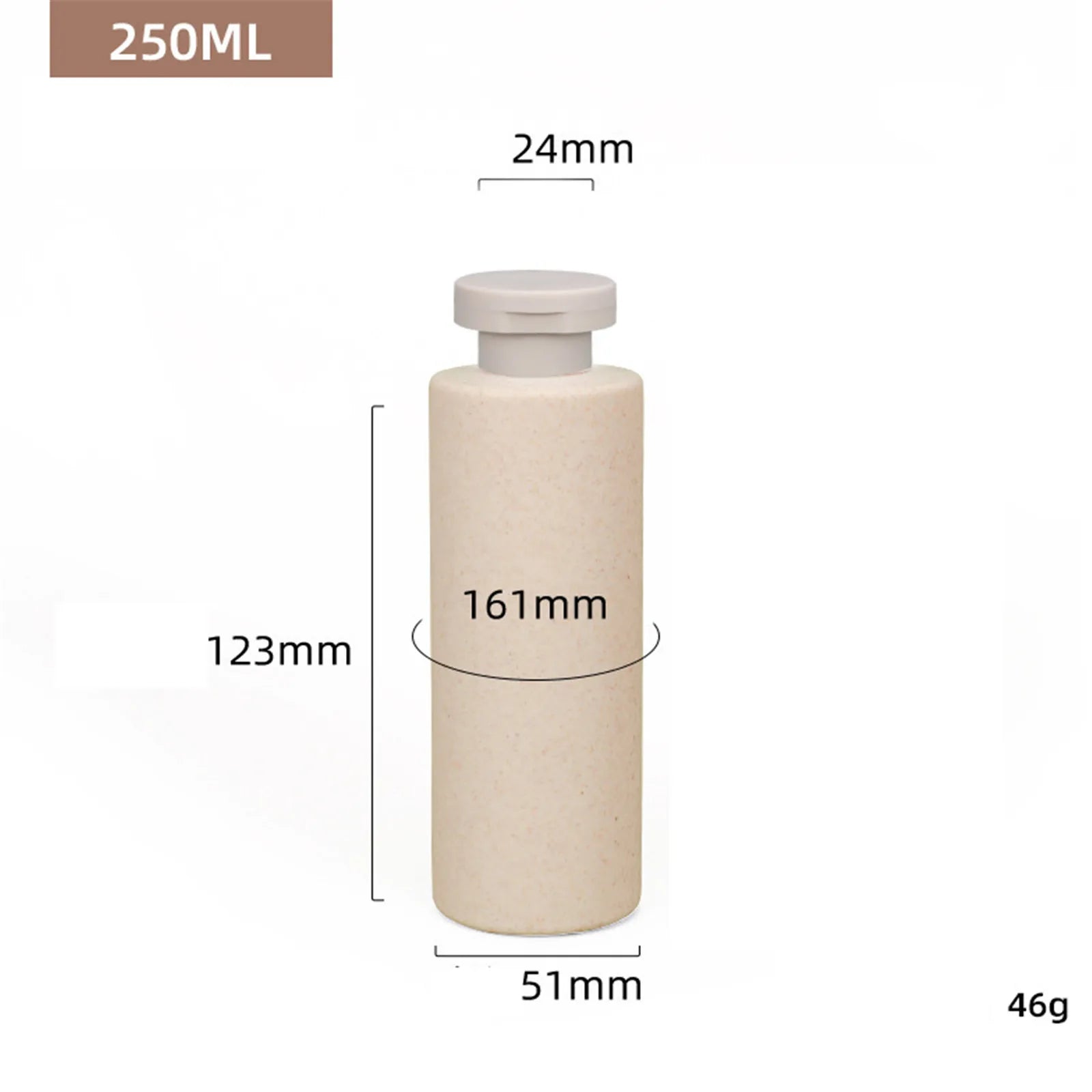 Povei Biodegradable Soap Dispenser for Bathroom & Shower, Refillable Hand Sanitizer Bottle