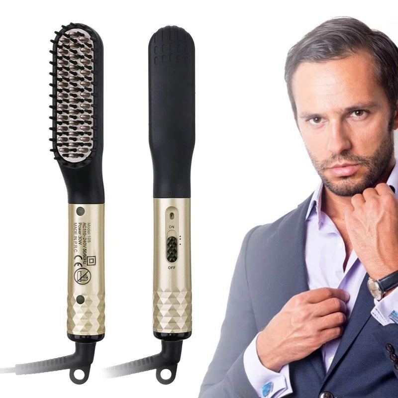 Povei Hair Straightening Comb Brush - Fast Heating Styling Tool