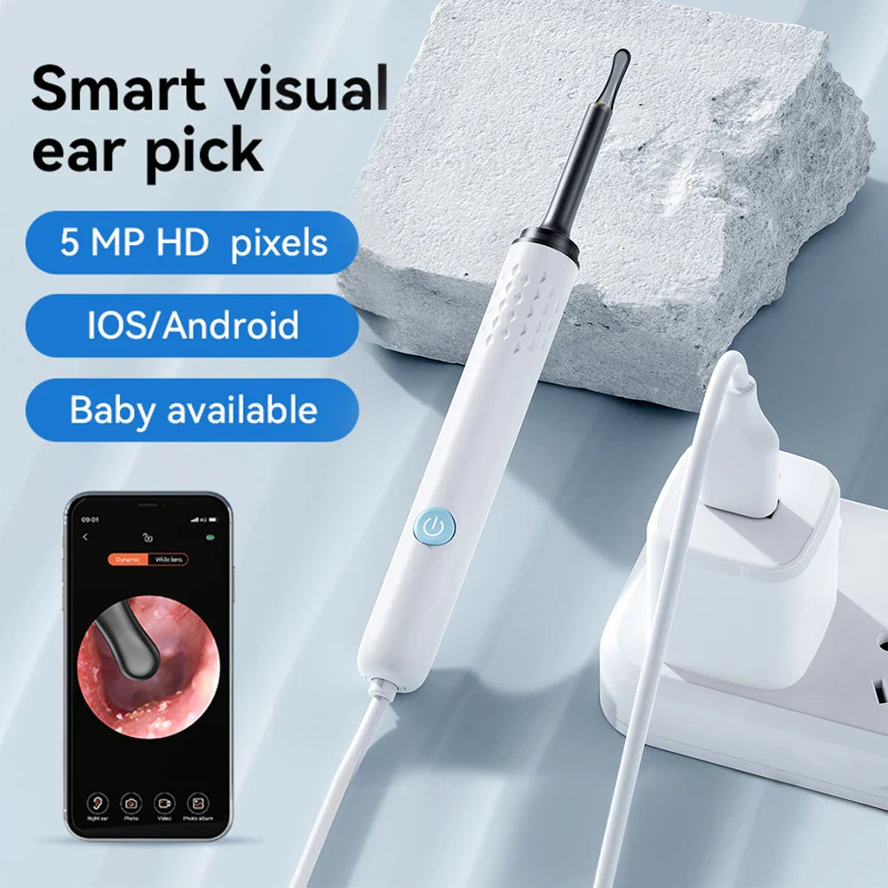 Povei Ear Care Kit: High-definition Otoscope with Luminous Endoscopy