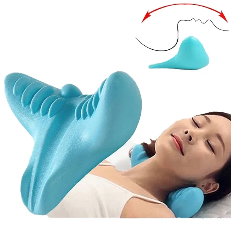 Povei Neck Shoulder Massager Relaxer Pillow for Pain Relief & Spine Alignment