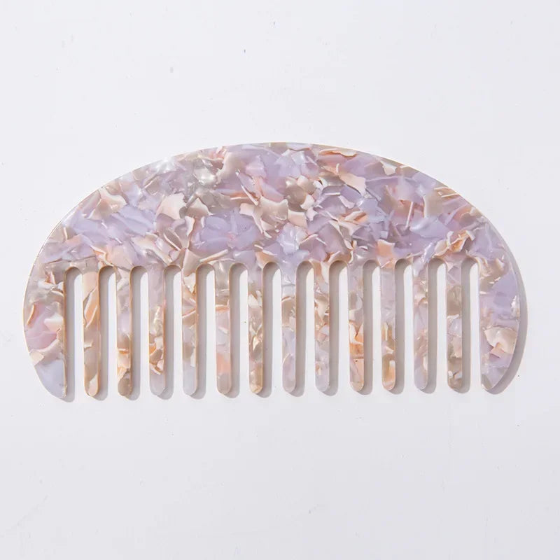 Povei Acetate Hair Combs Anti-Static Massage Brush Colorful Hairdress Salon Styling Tool