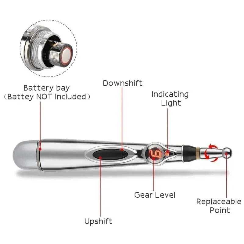 Povei Acupuncture Moxibustion Pen Massage Energy Meridian Points