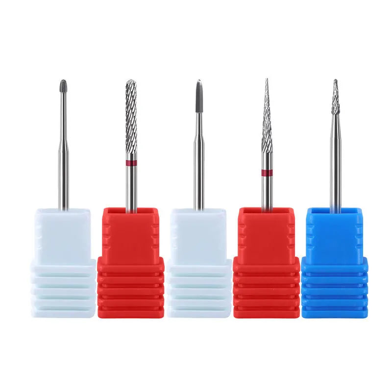 Povei Tungsten Steel Nail Drill Bits Set for Gel Polish Removal