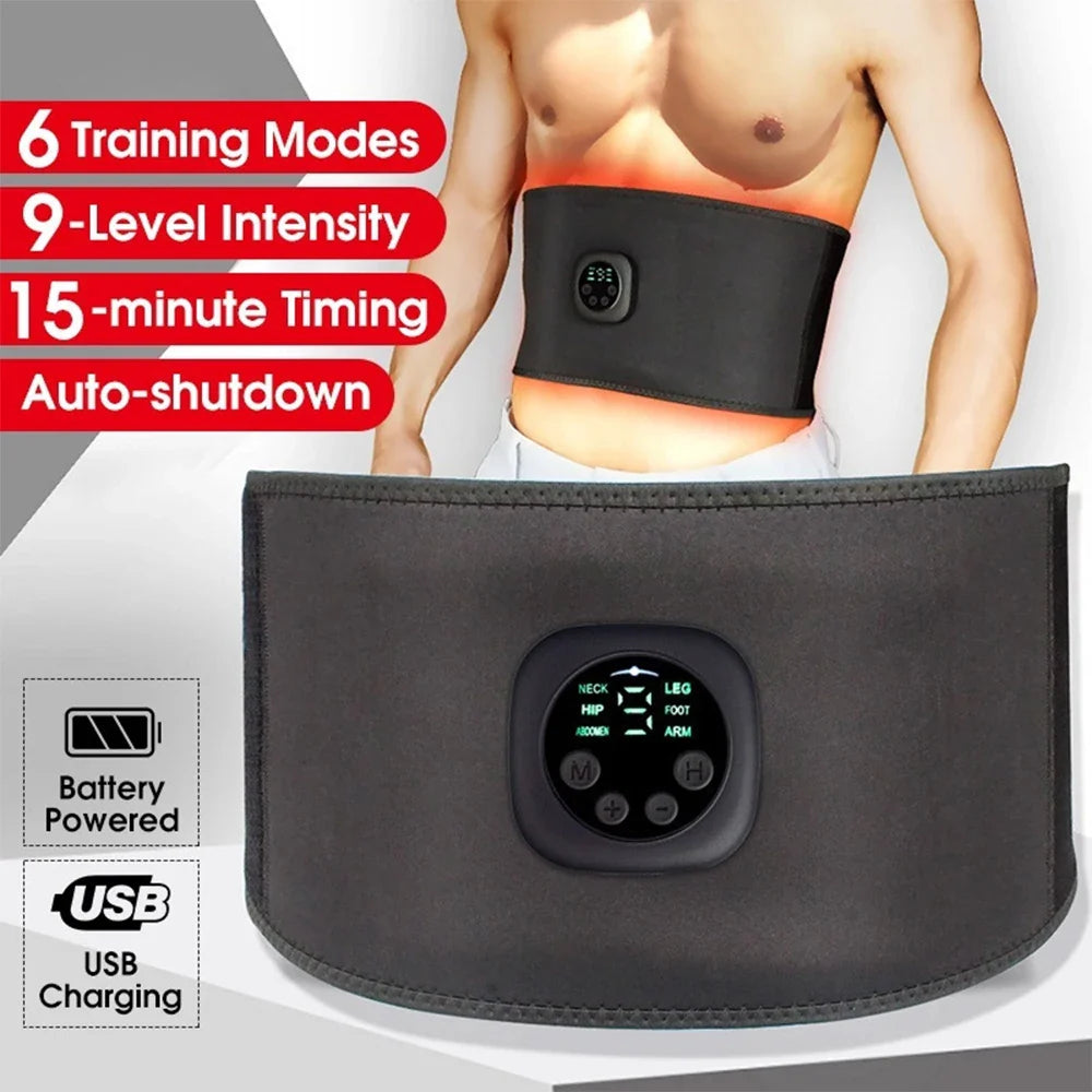 Povei Abdominal Slimming Belt: Smart Abs Stimulator & Waist Trainer