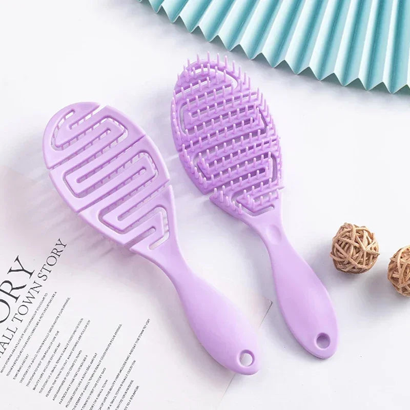 Povei Detangling Hair Brush Scalp Massage Comb Wet Curly Hair Detangler