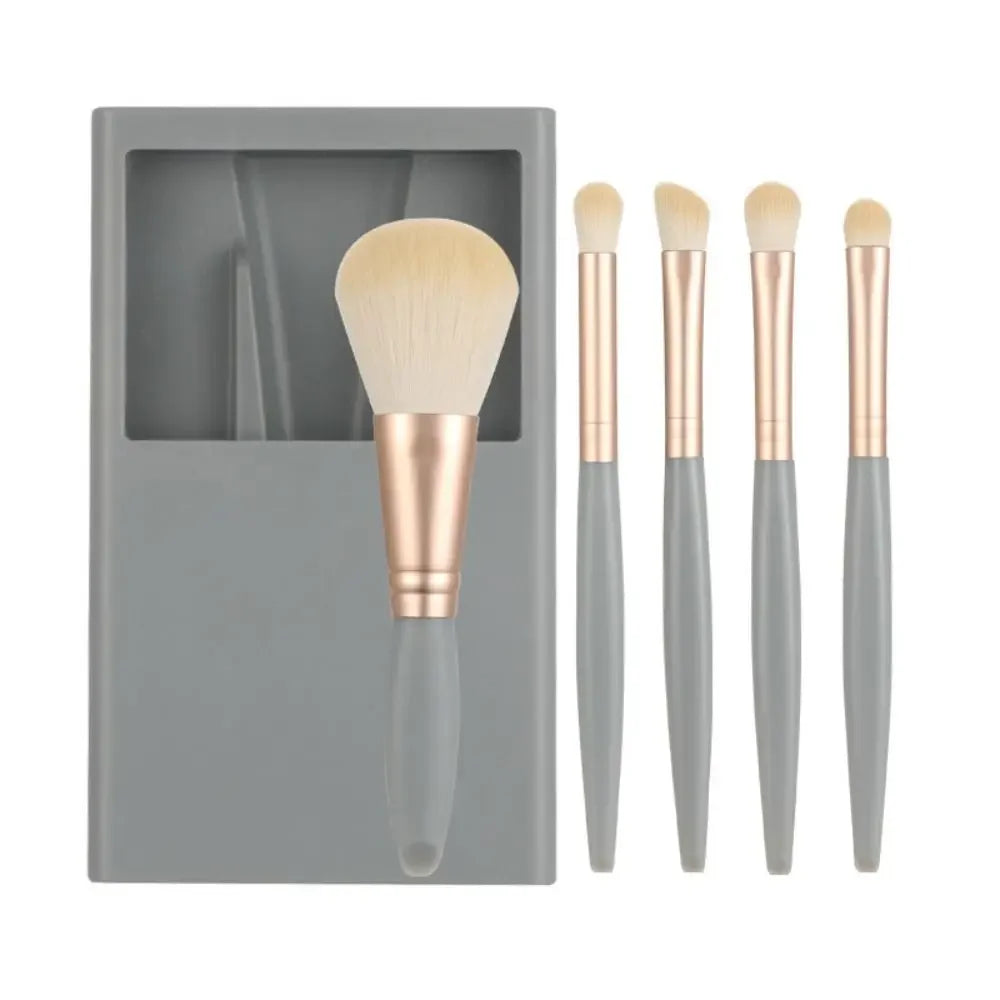 Povei Mini Makeup Brushes Set with Mirror Case, Beauty Tools for Travel