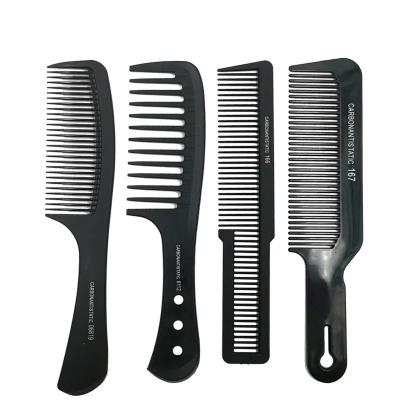 Povei Barber Comb: Black Thickened Men's & Women's Hair Cutting Styling Tool