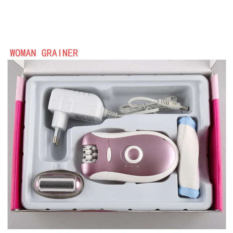 Povei Compact Wet Dry Epilator and Shaver with Bikini Trimmer - Cordless Hair Removal