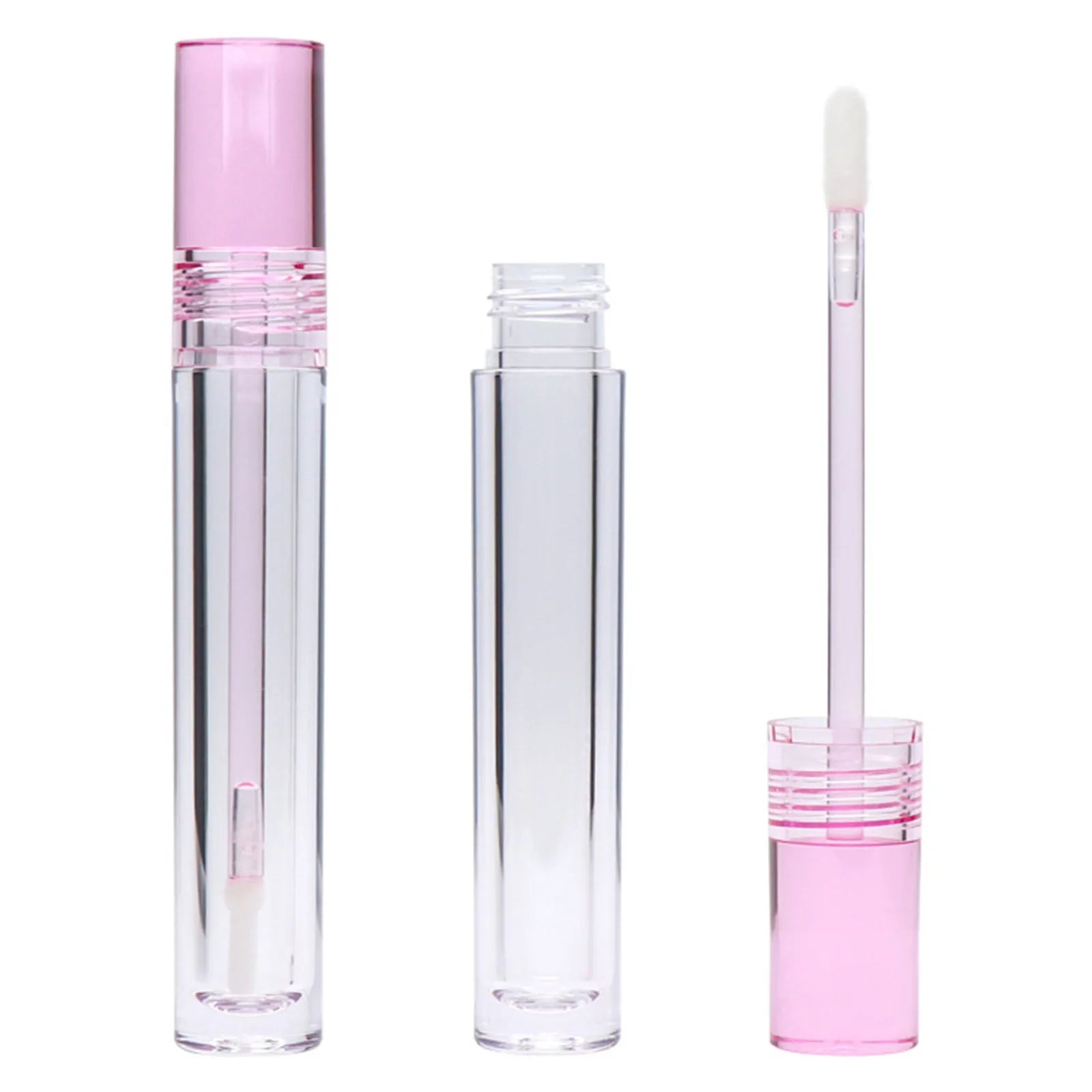 Povei 7.8ml Clear Lipstick Lip Glaze Gloss Container Mascara Eyeliner Cosmetics Pack